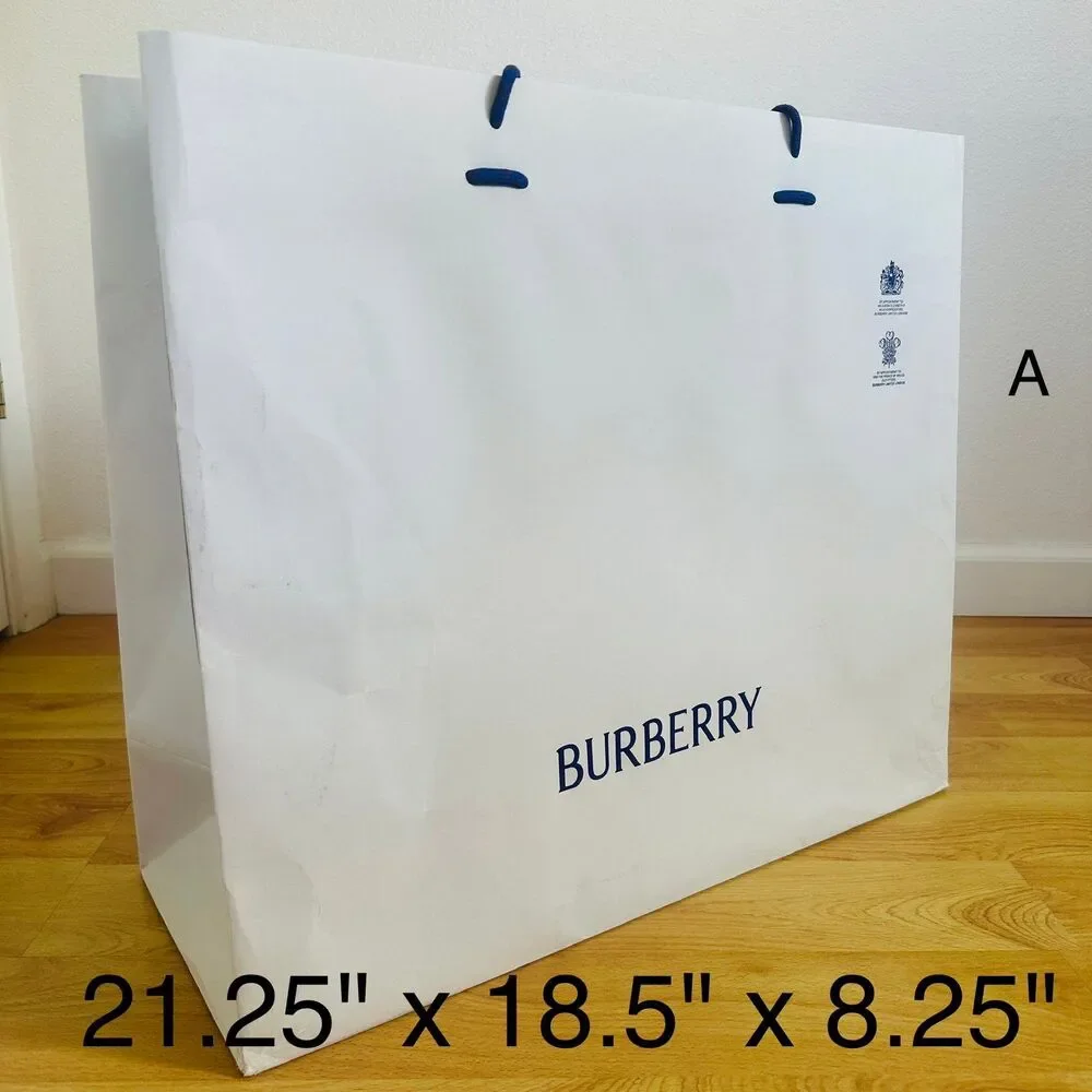 Burberry Paper Shopping Gift Bag Bundle - 5 gift bags